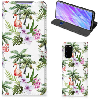 B2Ctelecom Hoesje maken Samsung Galaxy S20 Flamingo Palms