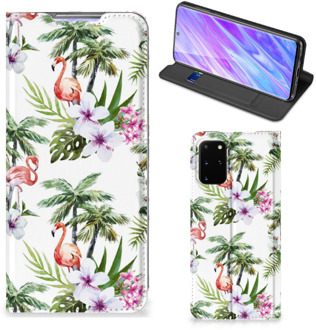 B2Ctelecom Hoesje maken Samsung Galaxy S20 Plus Flamingo Palms