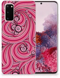 B2Ctelecom Hoesje maken Samsung Galaxy S20 Swirl Pink