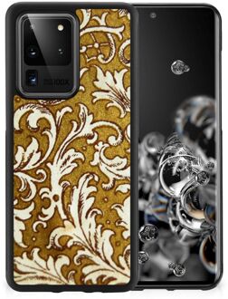 B2Ctelecom Hoesje maken Samsung Galaxy S20 Ultra Smartphone Hoesje met Zwarte rand Barok Goud