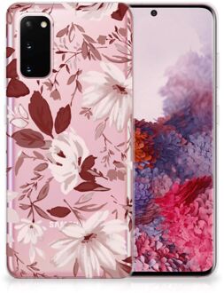 B2Ctelecom Hoesje maken Samsung Galaxy S20 Watercolor Flowers