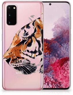 B2Ctelecom Hoesje maken Samsung Galaxy S20 Watercolor Tiger