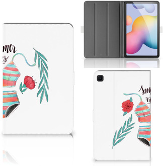 B2Ctelecom Hoesje maken Samsung Galaxy Tab S6 Lite Cover met Standaard Quotes Boho Summer