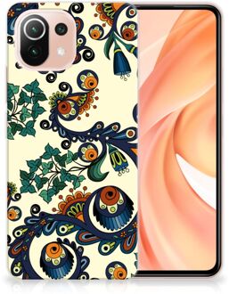 B2Ctelecom Hoesje maken Xiaomi Mi 11 Lite Telefoonhoesje met Naam Barok Flower