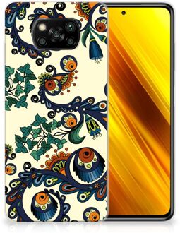 B2Ctelecom Hoesje maken Xiaomi Poco X3 Telefoonhoesje met Naam Barok Flower