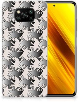 B2Ctelecom Hoesje maken Xiaomi Poco X3 Telefoonhoesje Salamander Grey