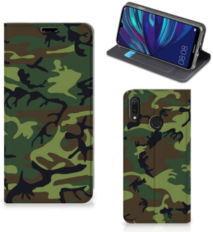 B2Ctelecom Hoesje met Magneet Huawei Y7 hoesje Y7 Pro (2019) Army Dark