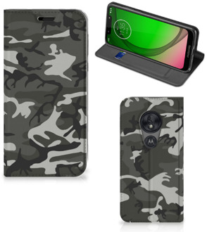 B2Ctelecom Hoesje met Magneet Motorola Moto G7 Play Army Light