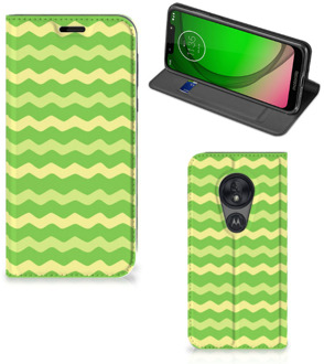 B2Ctelecom Hoesje met Magneet Motorola Moto G7 Play Waves Green