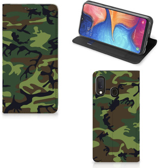 B2Ctelecom Hoesje met Magneet Samsung Galaxy A20e Army Dark