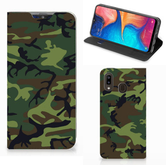 B2Ctelecom Hoesje met Magneet Samsung Galaxy A30 Army Dark