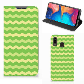 B2Ctelecom Hoesje met Magneet Samsung Galaxy A30 Waves Green