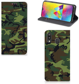 B2Ctelecom Hoesje met Magneet Samsung Galaxy M20 Army Dark