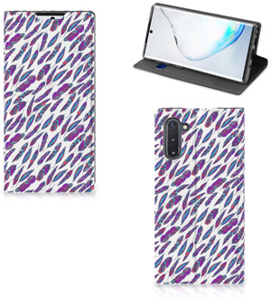 B2Ctelecom Hoesje met Magneet Samsung Galaxy Note 10 Feathers Color