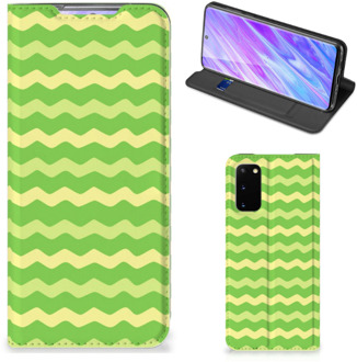 B2Ctelecom Hoesje met Magneet Samsung Galaxy S20 Waves Green