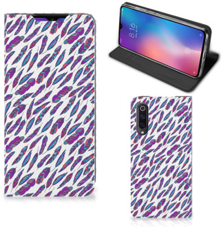 B2Ctelecom Hoesje met Magneet Xiaomi Mi 9 Feathers Color