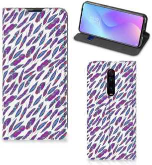 B2Ctelecom Hoesje met Magneet Xiaomi Mi 9T Pro Feathers Color