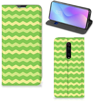 B2Ctelecom Hoesje met Magneet Xiaomi Mi 9T Pro Waves Green