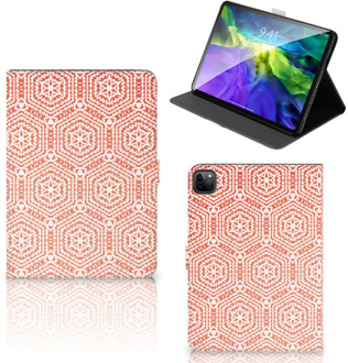 B2Ctelecom Hoesje met naam iPad Pro 11 (2020) Cover met Standaard Pattern Orange