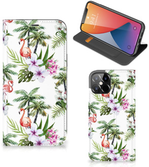 B2Ctelecom Hoesje met naam iPhone 12 Pro Max Telefoonhoesje Flamingo Palms