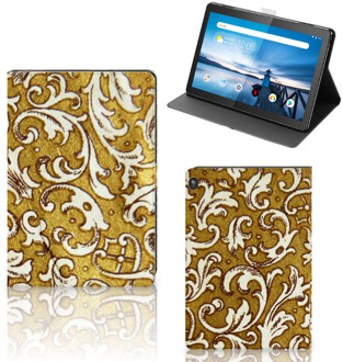 B2Ctelecom Hoesje met naam Lenovo Tablet M10 Hoes met Magneetsluiting Barok Goud