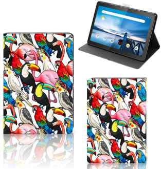 B2Ctelecom Hoesje met naam Lenovo Tablet M10 Tablet Hoes met Standaard Birds