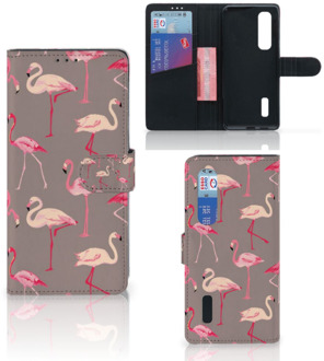 B2Ctelecom Hoesje met naam OPPO Find X2 Pro Wallet Case Flamingo