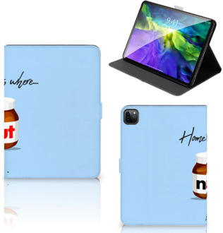 B2Ctelecom Hoesje met Tekst iPad Pro 11 (2020) Cover met Magneetsluiting Nut Home