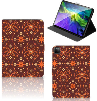 B2Ctelecom Hoesje met Tekst iPad Pro 11 (2020) Hoesje met Magneetsluiting Batik Brown