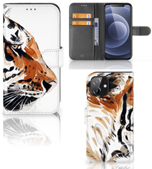 B2Ctelecom Hoesje met Tekst iPhone 12 | 12 Pro (6.1") Telefoon Hoesje Tiger