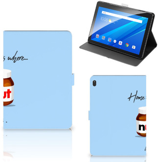 B2Ctelecom Hoesje met Tekst Lenovo Tab E10 Cover met Magneetsluiting Nut Home