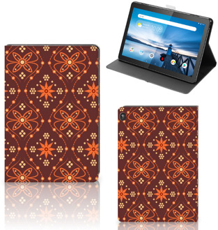 B2Ctelecom Hoesje met Tekst Lenovo Tablet M10 Hoesje met Magneetsluiting Batik Brown