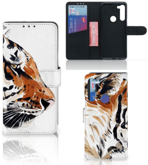 B2Ctelecom Hoesje met Tekst Motorola G8 Power Telefoon Hoesje Tiger