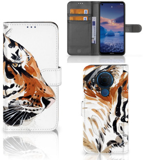 B2Ctelecom Hoesje met Tekst Nokia 5.4 Telefoon Hoesje Tiger