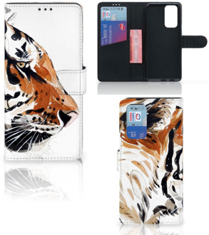 B2Ctelecom Hoesje met Tekst OnePlus 9 Pro Telefoon Hoesje Tiger