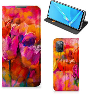 B2Ctelecom Hoesje met Tekst OPPO A52 | A72 Smart Cover Tulips