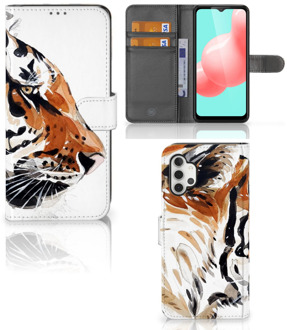 B2Ctelecom Hoesje met Tekst Samsung Galaxy A32 5G Telefoon Hoesje Tiger