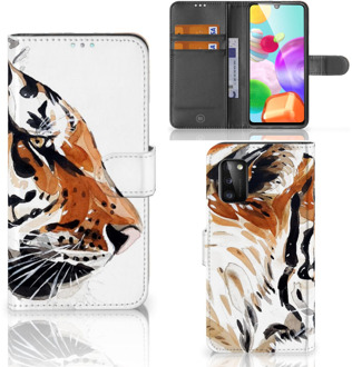 B2Ctelecom Hoesje met Tekst Samsung Galaxy A41 Telefoon Hoesje Tiger