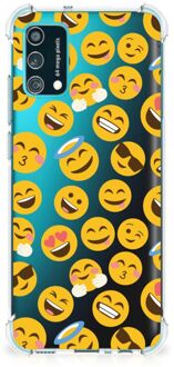 B2Ctelecom Hoesje met Tekst Samsung Galaxy M02s | A02s Telefoonhoesje  met doorzichtige rand Emoji