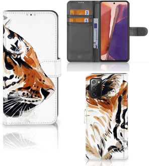 B2Ctelecom Hoesje met Tekst Samsung Galaxy Note 20 Telefoon Hoesje Tiger