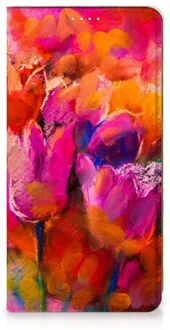 B2Ctelecom Hoesje met Tekst Samsung Galaxy S20 FE Smart Cover Tulips