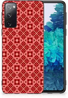 B2Ctelecom Hoesje met Tekst Samsung Galaxy S20 GSM Hoesje met Zwarte rand Batik Red