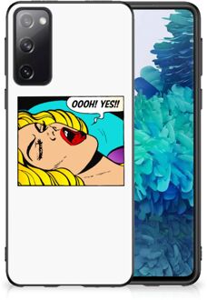 B2Ctelecom Hoesje met Tekst Samsung Galaxy S20 Silicone Back Case met Zwarte rand Popart Oh Yes