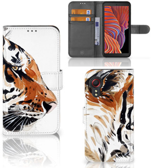 B2Ctelecom Hoesje met Tekst Samsung Galaxy Xcover 5 Telefoon Hoesje Tiger