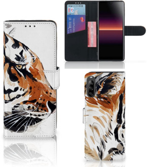 B2Ctelecom Hoesje met Tekst Sony Xperia L4 Telefoon Hoesje Tiger