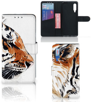 B2Ctelecom Hoesje met Tekst Xiaomi Mi 9 Telefoon Hoesje Tiger