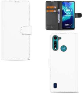 B2Ctelecom Hoesje Moto G8 Power Lite Wallet Case Wit met Pasjeshouder