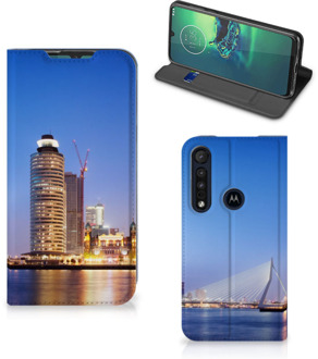 B2Ctelecom Hoesje Motorola G8 Plus Telefoonhoesje Tekst Erasmusbrug Rotterdam