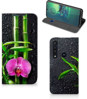 B2Ctelecom Hoesje Motorola G8 Plus Wallet Bookcase Orchidee