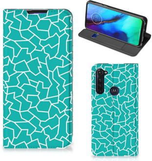 B2Ctelecom Hoesje Motorola Moto G Pro Book Case Cracks Blue